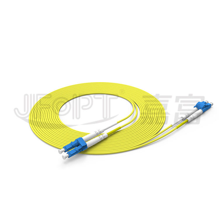 ডুপ্লেক্স LC- LC ফাইবার প্যাচ কর্ড 2.0mm 3.0mm একক মোড OS2 Zipcord ফাইবার অপটিক কেবল