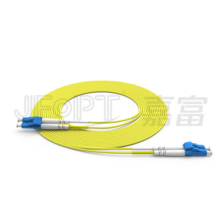 ডুপ্লেক্স LC- LC ফাইবার প্যাচ কর্ড 2.0mm 3.0mm একক মোড OS2 Zipcord ফাইবার অপটিক কেবল