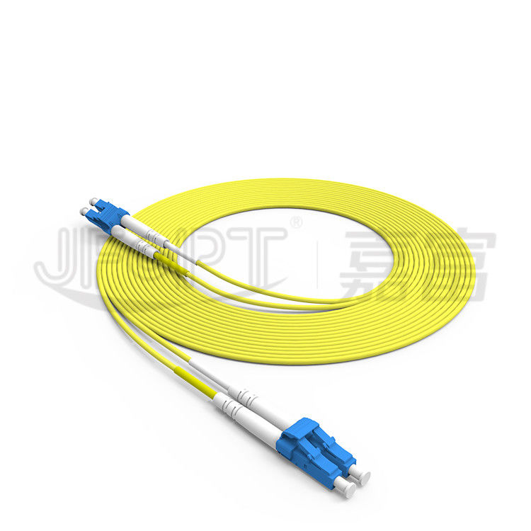 ডুপ্লেক্স LC- LC ফাইবার প্যাচ কর্ড 2.0mm 3.0mm একক মোড OS2 Zipcord ফাইবার অপটিক কেবল