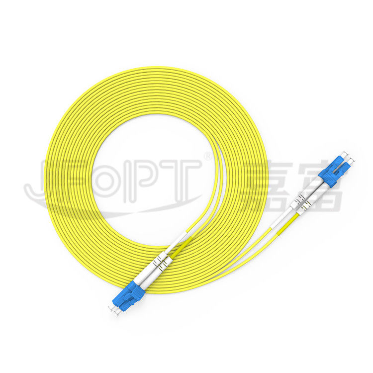 ডুপ্লেক্স LC- LC ফাইবার প্যাচ কর্ড 2.0mm 3.0mm একক মোড OS2 Zipcord ফাইবার অপটিক কেবল