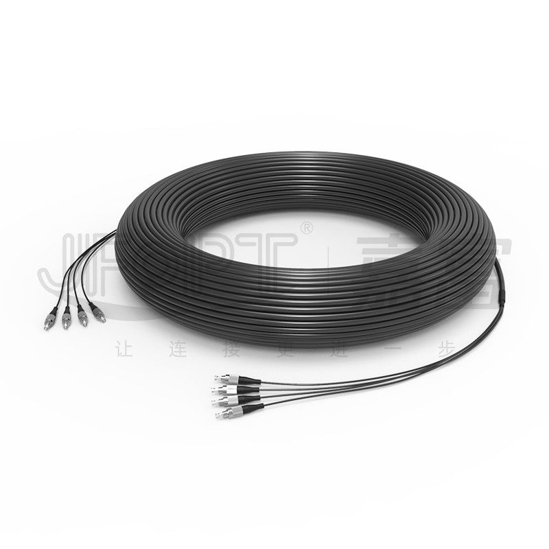 OD 7.0-9.0mm ব্রেকআউট ফাইবার কেবল বেস স্টেশন কেবল 2.0 মিমি সাব কেবল SC/UPC সহ