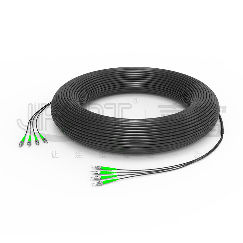 OD 7.0-9.0mm ব্রেকআউট ফাইবার কেবল বেস স্টেশন কেবল 2.0 মিমি সাব কেবল SC/UPC সহ