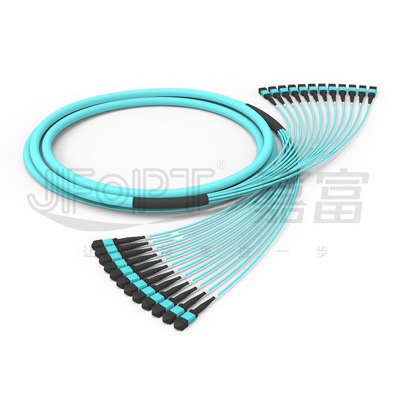 288 কোর 12 সাব ইউনিট মাল্টিমোড OM3-300 Mpo কেবল OFNR OFNP MPO PC ফাইবার অপটিক ট্রাঙ্ক