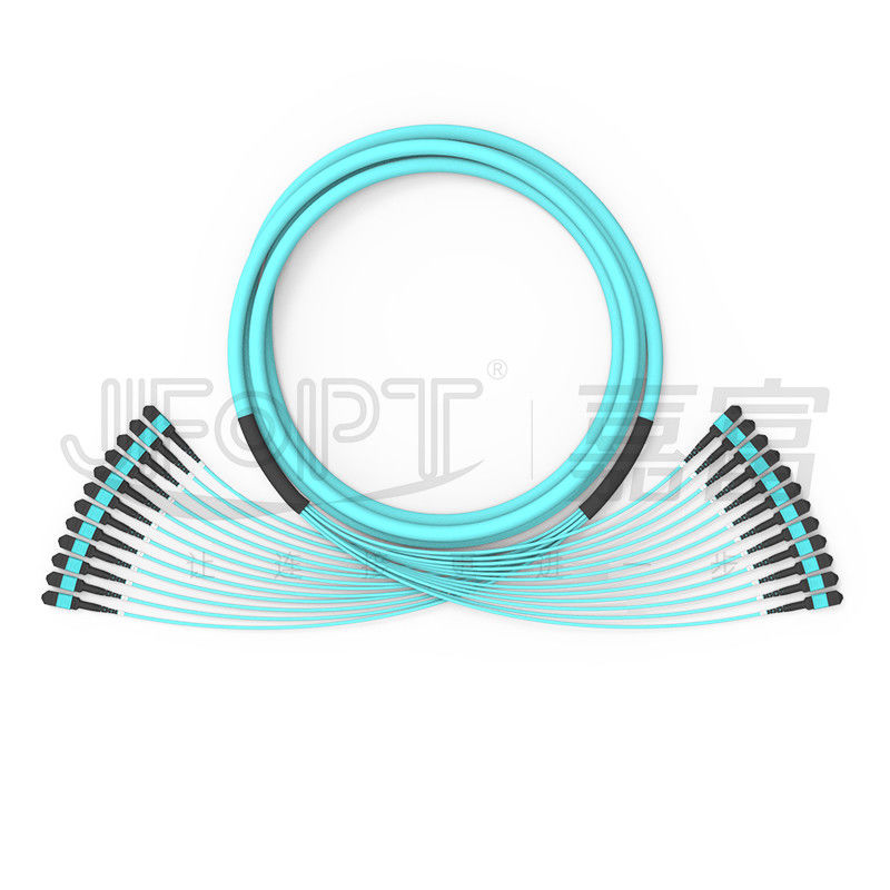 288 কোর 12 সাব ইউনিট মাল্টিমোড OM3-300 Mpo কেবল OFNR OFNP MPO PC ফাইবার অপটিক ট্রাঙ্ক