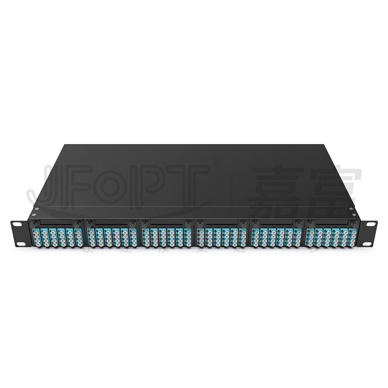 1pc 24 কোর বা 2pcs 12 কোর MPO-LC কেবল সহ র্যাক মাউন্ট ফাইবার প্যাচ প্যানেল 6pcs MPO ক্যাসেট