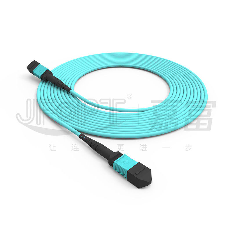 এমপিও কনসেটার রিটার্ন লস ≥20dB MM OM3/OM4 MPO-MPO প্যাচ কর্ড ফাইবার অপটিক্যাল যোগাযোগের জন্য