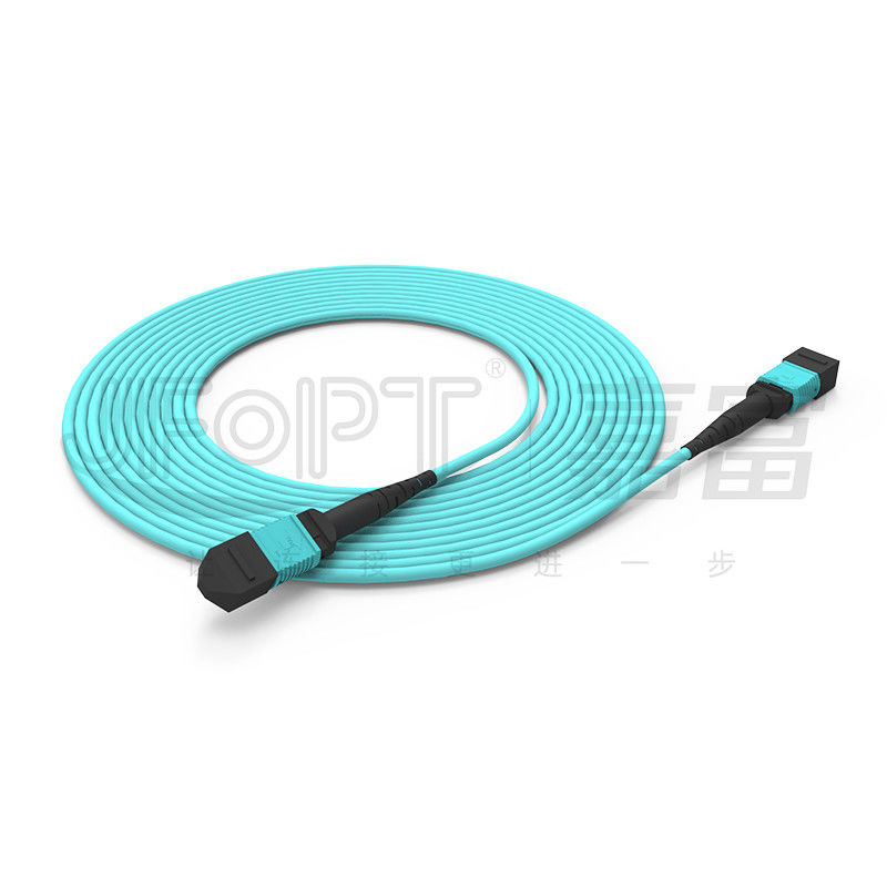 এমপিও কনসেটার রিটার্ন লস ≥20dB MM OM3/OM4 MPO-MPO প্যাচ কর্ড ফাইবার অপটিক্যাল যোগাযোগের জন্য