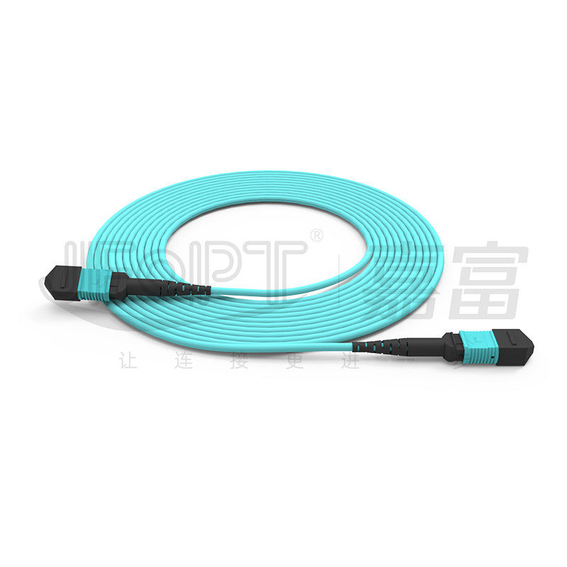 এমপিও কনসেটার রিটার্ন লস ≥20dB MM OM3/OM4 MPO-MPO প্যাচ কর্ড ফাইবার অপটিক্যাল যোগাযোগের জন্য