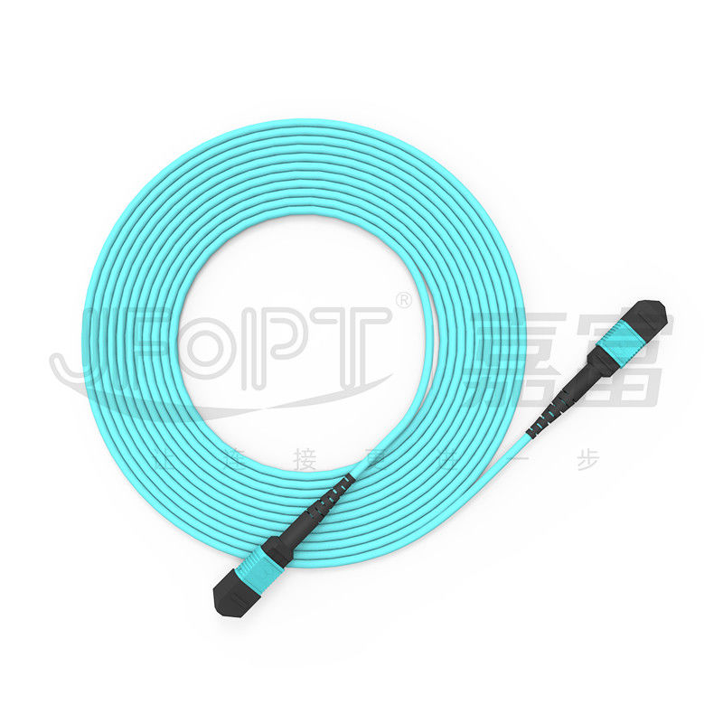 এমপিও কনসেটার রিটার্ন লস ≥20dB MM OM3/OM4 MPO-MPO প্যাচ কর্ড ফাইবার অপটিক্যাল যোগাযোগের জন্য